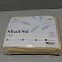 LuxClub 4 PC Sheet Sheets Deep Pockets 18" Eco Friendly Wrinkle Free Kids Fitted Sheets Machine Washable Hotel Bedding Silky Soft - Yellow Twin