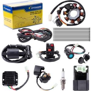 OTOHANS AUTOMOTIVE Complete Electrics Stator Coil CDI Wiring Harness with Full Copper Wire for 4-Stroke ATV Quad 150cc-300cc