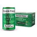 Fever-Tree Ginger Ale Premium Mixer for Cocktails and Mocktails, 5.1 fl oz Cans, Pack of 8 Naturally Sourced, Non-GMO (EXP 09/30/26)