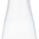 Grant Howard Beverage Glass Carafe and Decanter with White Screw Top, 1 L, Clear