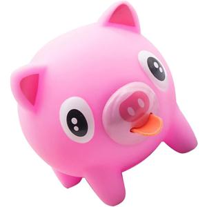 NUOBESTY Squeezing Pig Animal Squeeze Stick Out Slow Rising Piggy Screaming for Decompression Relief Pink Stongue Squeaky Doll Party Favors