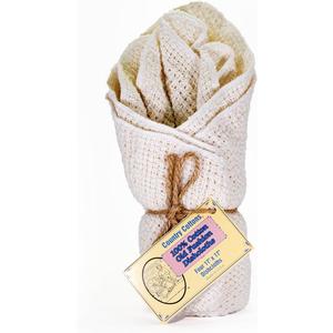 Old Fashion 100% Cotton Dishcloths - Set of 4 Mixed Colors - 4 Natural -11" x 11"