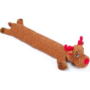 Senneny No Stuffing Dog Christmas Toys with Squeakers, Crinkle Xmas Plush Dog Toys for Large Medium Small Dogs, Durable Interactive Dog Toys for Puppies, Reindeer