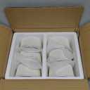 vancasso 10 oz Ramekins with Lid, Porcelain Creme Brulee Souffle Dishes, White Pudding Custard Cups Ramiken for Baking, Dishwasher and Oven Safe, Set of 6