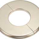PATIKIL Wall Split Flange 2.01" (51mm),ABS Round Self-Adhesive Escutcheon Plate Buckles Water Pipe Cover for Kitchen Bathroom Arm Pipe Faucet Decoration, Gold