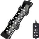 Hygger Submersible LED Aquarium Light, 8W 7 in 24/7 Mode Fish Tank Light with 5 Rows Beads, with Timer 9 Colors and Adjustable Brightness, Full Spectrum IP68 Waterproof Light for Fish Tank 8-17 inch
