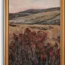 Gold Framed Wall Art Moody Vintage Landscape Canvas Art Prints Wildflower Paintings Wall Decor Cottagecore Nature Botanical Flower Pictures Artwork for Living Room Bedroom 16x24in