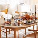 12 Pack Fall Football Facial Tissues Cube Boxes 600 Sheets 3 Ply Autumn Small Maple Leaf Square Face Tissues Bulk for Thanksgiving Day Car Bedroom Party Supplies