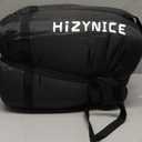 Cold Weather Sleeping Bag 100% Cotton Flannel XXL for Adults Big and Tall,Free Compression Sack (90" x 39" Right Zip, 0F Black)