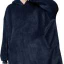 LetsFunny Blanket Hoodie,Oversized Wearable Sherpa Fleece Blanket Sweatshirt,Super Soft Warm Cozy with Giant Pocket,Gifts for Women Men Adults Teenagers Kids, One Size Fits All