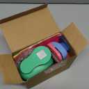 Chengu 3 Pack Square Craft Hole Punch 2, 1 and 5/8 Inch Punch Paper Punchers with 10 Pcs Sticker, Cutter Purple Green Yellow for Card Making Scrapbook DIY Albums Photos Office Supplies