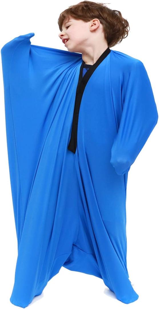 SANHO Dynamic Movement Sensory Sock Body Sock,Small,3-5 Years, 40" H x 27" W,Good for Height:30"-41",Updated Version,Blue