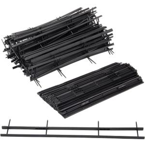 100 Packs Binding Spines, Reclosable 11'' Long 1.7" Depth 4 Pin Spines, Plastic Binder Combs 200 Sheet Capacity Binding Strips, Black