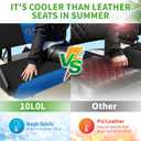 10L0L Golf Cart Seat Covers Kit - Universal Fit for EZGO TXT/RXV Front Seats | Breathable Mesh Fabric | Easy Installation | Black & Blue (No Staples Required)