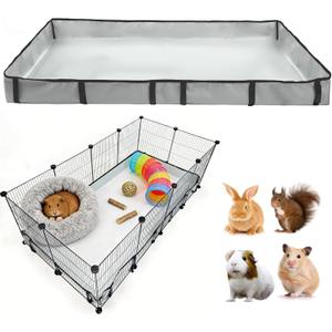 DZWLKJ Guinea Pig Cage Liner Tarp Bottom Waterproof and Washable Base Also for Rabbits, Bunny, Chinchesillas, Hedgehog, Ferrets and Other Small Animals(24x48 inches)