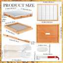 DoubleFill 8 Pcs Beehive Parts Kit for 10 Frame, Wooden Frame Metal