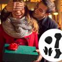 Tarpop Men's Beanie Hat Winter 5 Pieces Skull Knit Cap Neck Warmer Scarf Touchscreen Gloves Set Socks for Men (Black)