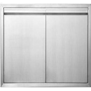 JIE JIN BBQ Access Door 24" W X 24" H Outdoor Kitchen Doors Double Doors Thickened 304 Stainless Steel Outdoor Kitchen Accessories Door for Indoor/Outdoor Kitchen Outdoor Cabinet BBQ Island