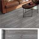 Peel and Stick Floor roll:12 * 118in Vinyl Flooring roll Waterproof,self-Adhesive Floor Tile Sticker for Bathroom/Kitchen/Bedroom/livingroom/Hallway(Grey Wood)