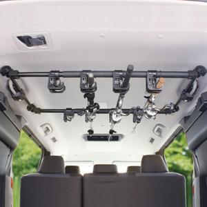 Vehicle Fishing Rod Holder, 6 Rod Capacity, Heavy Duty Adjustable 34-57 Inch, Car Fishing Pole Roof Rack for Trucks SUVs Wagons Vans