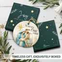 4 x Nativity Scene Ornament 2025, Catholic Gifts for Christian Family, Believers, Friends, Neighbors, Holy Family with Baby Jesus Ceramic Ornaments for Religious Christmas Decorations