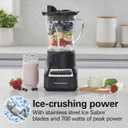 Hamilton Beach Wave Crusher Blender for Smoothies With 40 Oz Glass Jar and 14 Functions, Ice Sabre Blades & 700 Watts for Consistently Smooth Results, Black & Stainless Steel (54220)