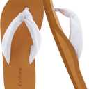 Evshine Women's Flip Flops with Moderate Arch Support, Summer Comfortable Yoga Mat Thong Sandals for Beach, Pool, Travel, 40