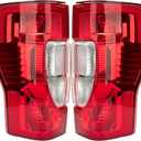 Tail Light Assembly Compatible With 2020-2022 Ford F250/F350/F450 Super Duty Driver and Passenger Side Rear Taillight Tail Lamp Halogen Brake Lamp(w/o Blind Spot) (non- LED)