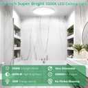 Brightever 15 Inch Large LED Flush Mount Ceiling Lights, 30W 4000LM, 5000K Daylight White Modern Ceiling Light Fixtures, Super Slim 0.67 Inch Hardwired LED Ceiling Lamp for Living Room, 1 Pack