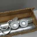 Fence Post Extender 2-3/8" OD 24" Height Heavy Duty Hot-Dip Galvanized Steel with Fence Bracket, Screws & Caps (2 Pack)