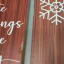 70 Inch Freestanding Christmas Stocking Holder with 6 Hooks Vertical Collapsible Holder Stand The Stocking were Hung Wood Sign for No Fireplace Small Homes Xmas Decoration