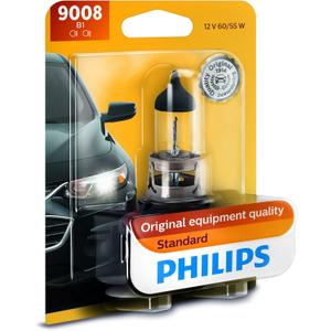 Philips 9008B1 9008 / H13 Standard Halogen Replacement Headlight Bulb, 1 Pack