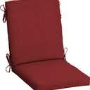 Arden Outdoor Patio Dining Chair Cushion, 20x44, Rain-Proof Seat Pad, Fade-Resistant Outdoor Cushion Ruby Red Leala, 1 Pack