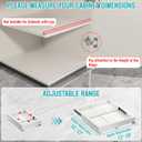 Pull Out Cabinet Organizer, Adjustable Width 16"-22" & Depth 12"-20", No Drill, for Kitchen, Pantry, Bathroom, White