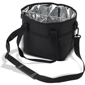 Drink Carrier Bag, 4 Compartment Drink Bag with Adjustable Strap, 2026 Upgraded Drink Carrier Tote Bag for Family Size
