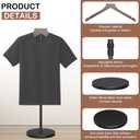 Shirt Display Stand, 18-34 Inch Height Adjustable Mannequin Torso for Vendors Shop, More Stable Dress Form Portable Clothes Garment Rack, T Shirt Display Holder Jacket Coat Stand Hanger, Black
