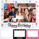 Beeveer 32 x 24 Inch Photo Booth Selfie Frame Prop Booth for Birthday Event Parties Large Blank DIY Cutout Props for Funny Decoration Christmas, Holiday Supplies