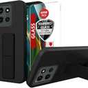 Compatible with Motorola Moto G 5G 2025 Stand Case, Hide Folding Kickstand Shockproof Protective Cover Case for Moto G 5G 2025 - Black