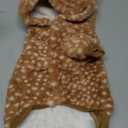 AZA Reindeer Dog Costume Fluffy Christmas Clothes Moose Coat Winter Pet Hoodies Puppy Girl Cute Coat Outfits for Small Dogs Costumes (XLSuitable12lb-16.5lb,Moose Brown)