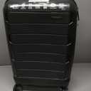 Traveler's Choice Pagosa Indestructible Hardshell Expandable Spinner Luggage, Black, 22" Carry-on
