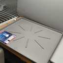 Camco Low Profile Washing Machine Drain Pan with PVC Fitting, 29 inch x 33 inch ID and 31 inch x 35 inch OD - Protects Your Floors from Washing Machine Leaks - Easy to Use - Pewter - 20788