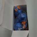 12 Pcs Blue and Orange Christmas Ornaments with Bows 2.36 Inches Glitter Christmas Tree Decorations Hanging Decorative Ball Ornaments for Xmas Tree Holiday Party Decor