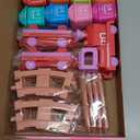 Train Set Toy Toddlers for 1-3 Learning Toy for Ages 1 2 3,Montessori Learning Matching & Sorting Toys, Christmas Birthday Gift Boys Girls (Pink)