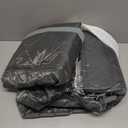 Thermal Door Curtain Fits Doors Size 74"x80" Curtain Size 77" x 82", Magnetic Insulated Curtain Side Open, Visible Panels, Keep Warm in Winter, Cool in Summer, Diamond Pattern, Gray