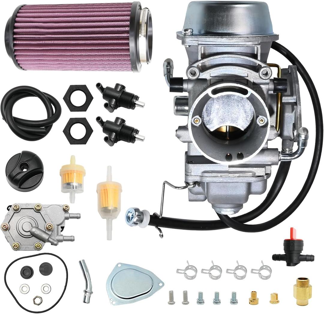 Carburetor Carb Kit Replacement for Polaris Sportsman 500 Carburetor 500 HO 4X4 2001-2005 2010-2012 Scrambler 500 4x4 1997-2009 w/Air Filter Fuel Pump Kit, Replace 3131557 3131453