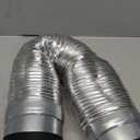 4" Inch Flexible Duct - 0.82 to 1.64 ft Length - Corrugated Aluminum Ducting Connector - Galvanized Steel End Sleeves - Washer and Dryer Exhaust Duct - Dust Collection Hose - Dryer Duct