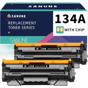 134A W1340A (with Chip) Black Toner Cartridge Replacement for HP 134A 134X W1340A W1340X Ink Cartridges for HP M209dw M234dw M234sdw M234sdn Printer Toner Ink (2-Pack)