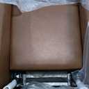 COLAMY Push Back Recliner Chair, Upholstered Leather Recliner with Footrest 118-150 Degree Adjustable, Comfy Modern Wingback Recliner for Living Room, Bedroom,Small Spaces,Cocoa (Set of 1)