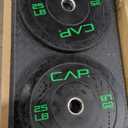 CAP Barbell Rubber Olympic Bumper Plate 2x25lbs, 2 Pcs