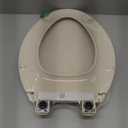 KOHLER 4636-RL-47 Cachet ReadyLatch Elongated Toilet Seat Slow Close, Soft Close Toilet Seat Quiet Lid, Contoured Grip-Tight Bumpers Installation Hardware, Apartment Essentials. Almond